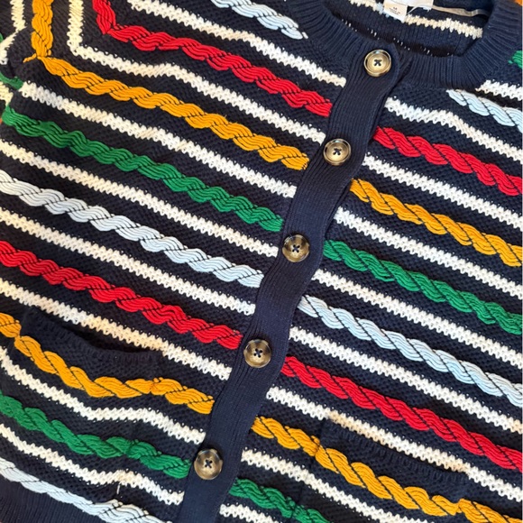 NEW❤️💙La Ligne x Target Multicolor Textured Striped Cardigan Sweater Medium - Picture 11 of 11
